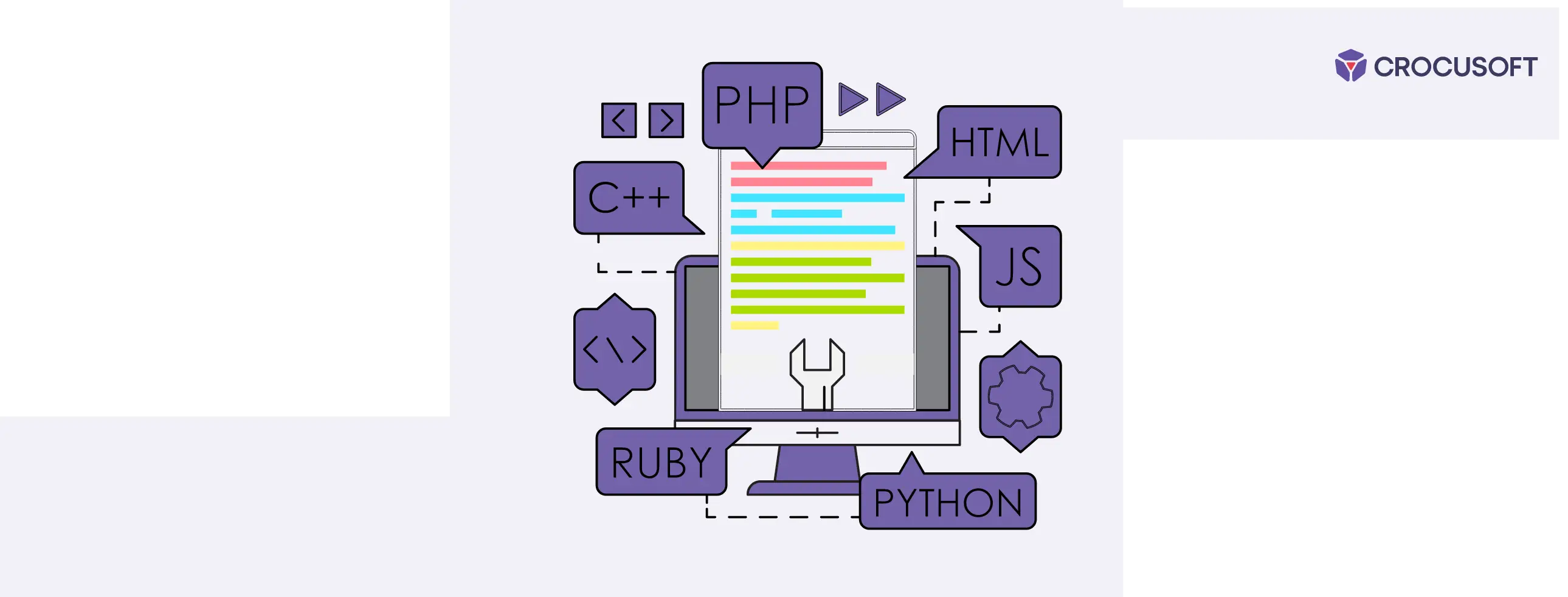 programming languages around computer screen